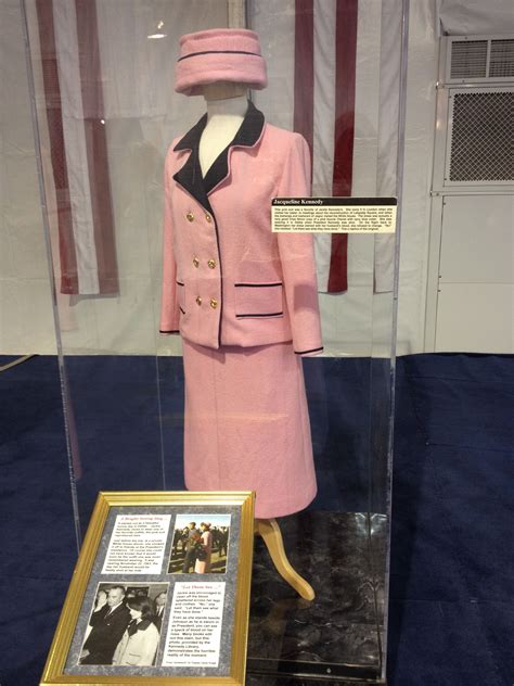 jackie kennedy pink suit display.